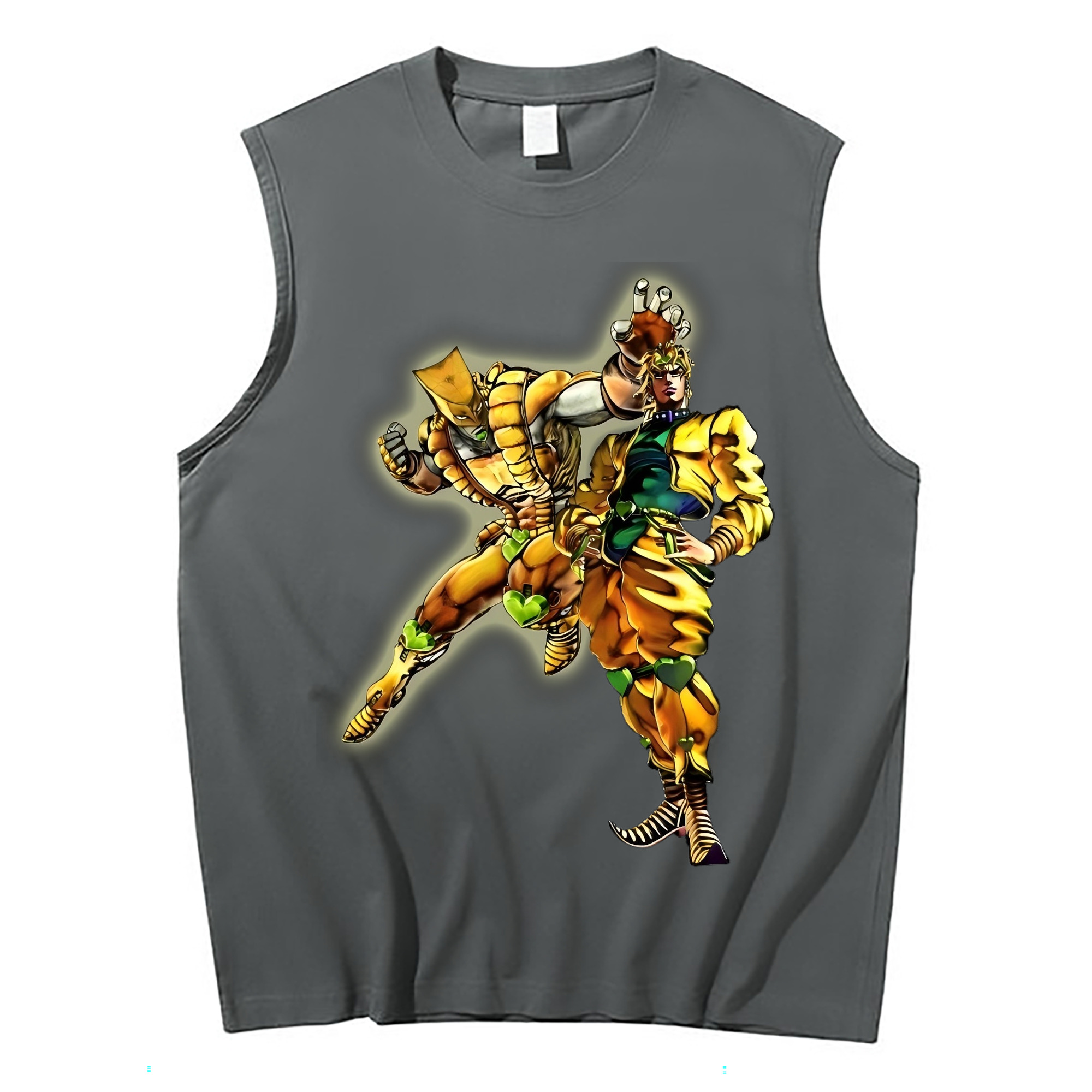 （画像用） ジョジョの奇妙な冒険 ディオ?ブランドー JoJo's Bizarre Adventure Dio Brando コットン100％タンクトップ（フロントプリント）